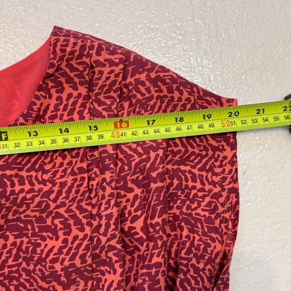 Anthropologie 100% Silk Corey Lynn Calter Sleeveless Medium Mini Dress Red Print - Picture 7 of 9